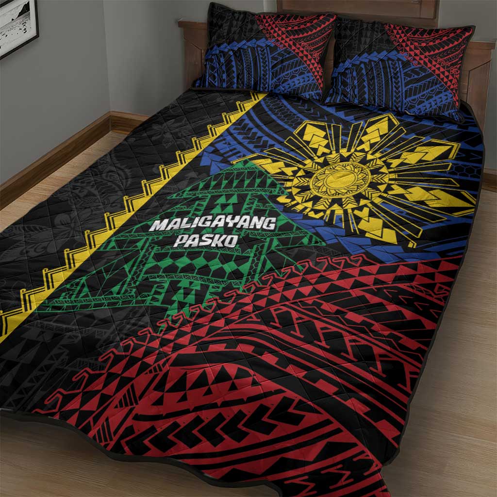 Philippines Christmas Quilt Bed Set Xmas Tree Filipino Tribal Patterns - Polynesian Pride