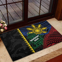 Philippines Christmas Rubber Doormat Xmas Tree Filipino Tribal Patterns - Polynesian Pride