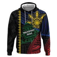 Personalised Philippines Christmas Zip Hoodie Xmas Tree Filipino Tribal Patterns - Polynesian Pride