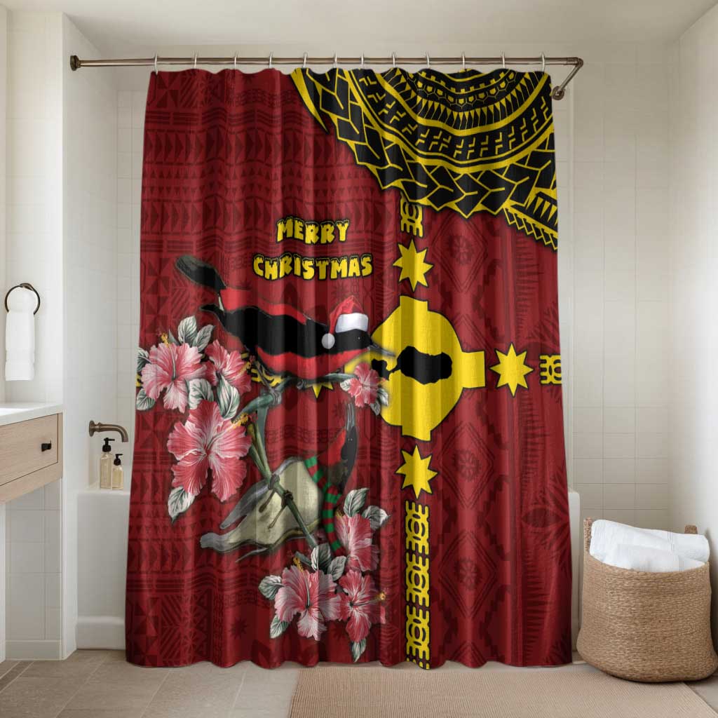 Rotuma Christmas Bathroom Set Rotuma Myzomela Birds With Hibiscus Flowers - Polynesian Pride