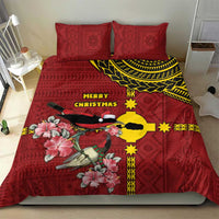 Rotuma Christmas Bedding Set Rotuma Myzomela Birds With Hibiscus Flowers - Polynesian Pride