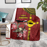 Rotuma Christmas Blanket Rotuma Myzomela Birds With Hibiscus Flowers - Polynesian Pride