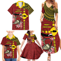Rotuma Christmas Family Matching Summer Maxi Dress and Hawaiian Shirt Rotuma Myzomela Birds With Hibiscus Flowers - Polynesian Pride