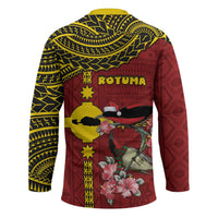 Rotuma Christmas Hockey Jersey Rotuma Myzomela Birds With Hibiscus Flowers - Polynesian Pride