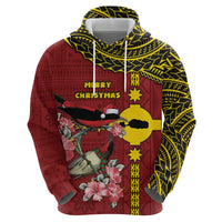 Rotuma Christmas Hoodie Rotuma Myzomela Birds With Hibiscus Flowers - Polynesian Pride
