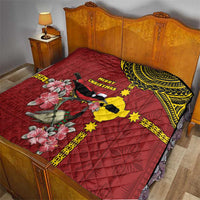 Rotuma Christmas Quilt Rotuma Myzomela Birds With Hibiscus Flowers - Polynesian Pride