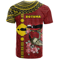 Rotuma Christmas T Shirt Rotuma Myzomela Birds With Hibiscus Flowers - Polynesian Pride