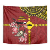 Rotuma Christmas Tapestry Rotuma Myzomela Birds With Hibiscus Flowers - Polynesian Pride