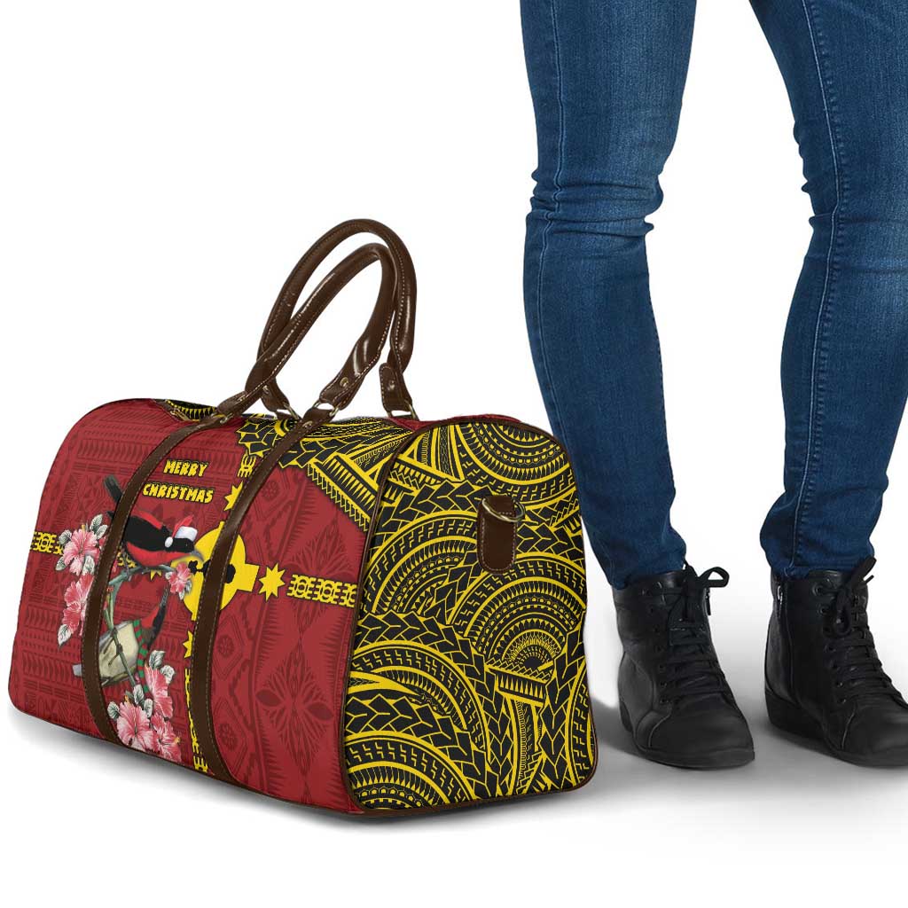 Rotuma Christmas Travel Bag Rotuma Myzomela Birds With Hibiscus Flowers - Polynesian Pride