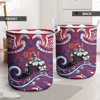 Samoa Gym Laundry Basket Muscle Samoan Tribal Waves - Polynesian Pride