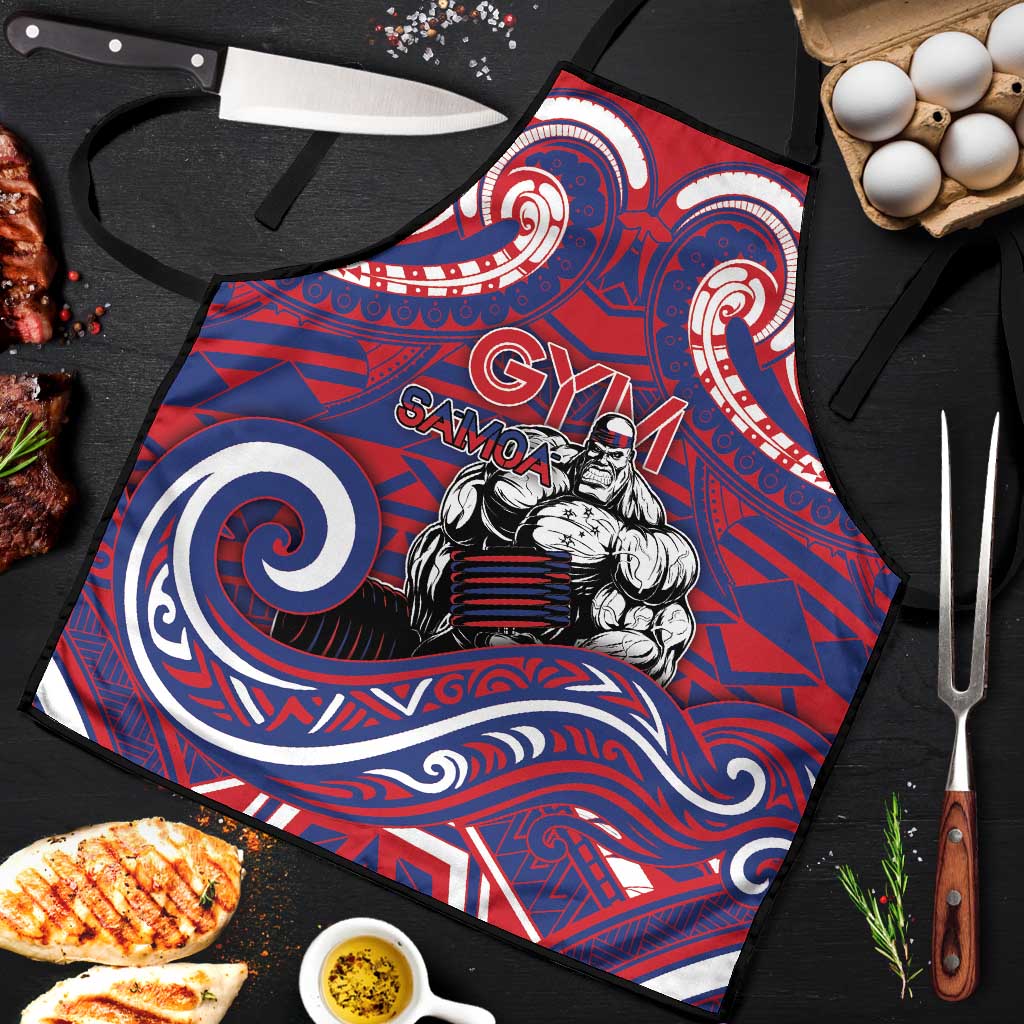 Samoa Gym Apron Muscle Samoan Tribal Waves - Polynesian Pride