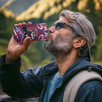 Personalised Samoa Gym 4 in 1 Can Cooler Tumbler Muscle Samoan Tribal Waves - Polynesian Pride