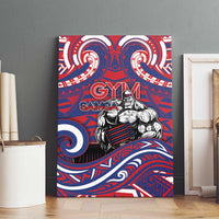 Samoa Gym Canvas Wall Art Muscle Samoan Tribal Waves - Polynesian Pride