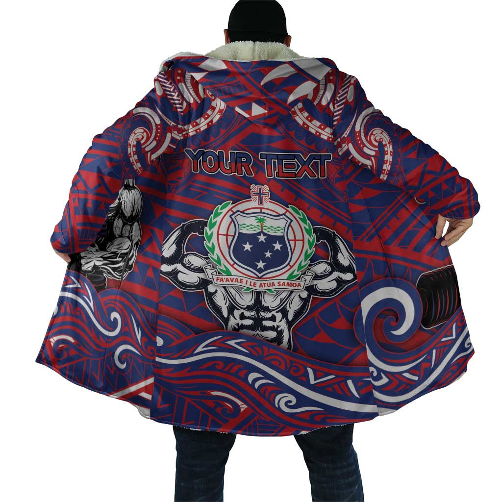 Personalised Samoa Gym Cloak Muscle Samoan Tribal Waves - Polynesian Pride
