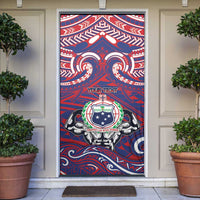 Personalised Samoa Gym Door Cover Muscle Samoan Tribal Waves - Polynesian Pride