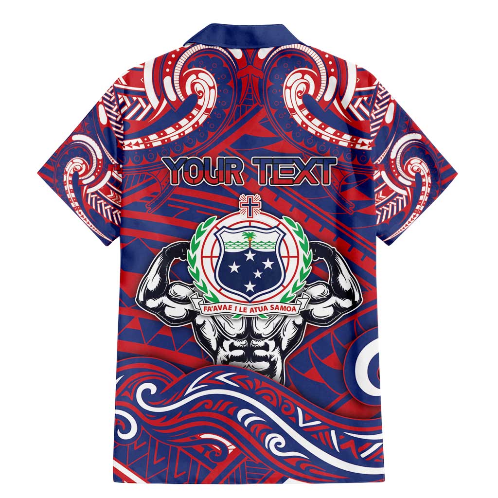 Personalised Samoa Gym Family Matching Mermaid Dress and Hawaiian Shirt Muscle Samoan Tribal Waves - Polynesian Pride