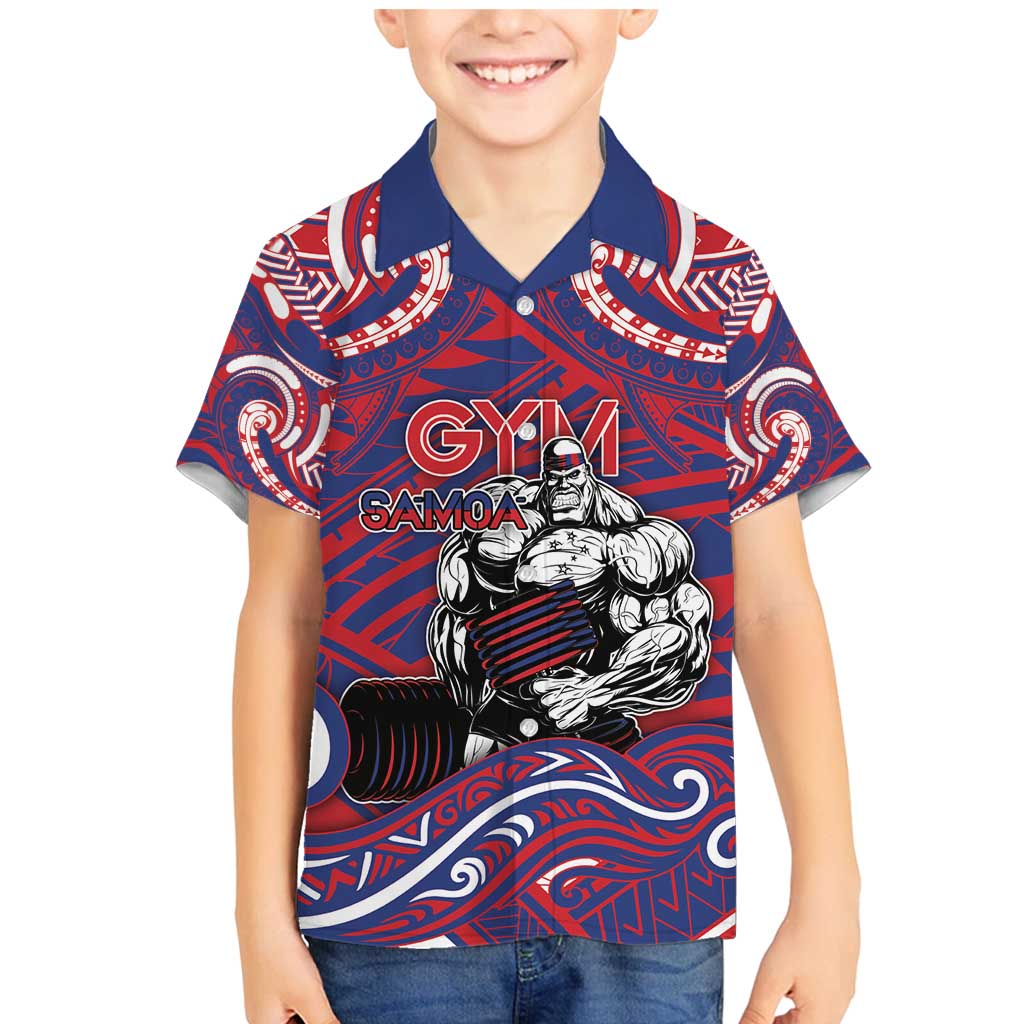 Personalised Samoa Gym Family Matching Mermaid Dress and Hawaiian Shirt Muscle Samoan Tribal Waves - Polynesian Pride