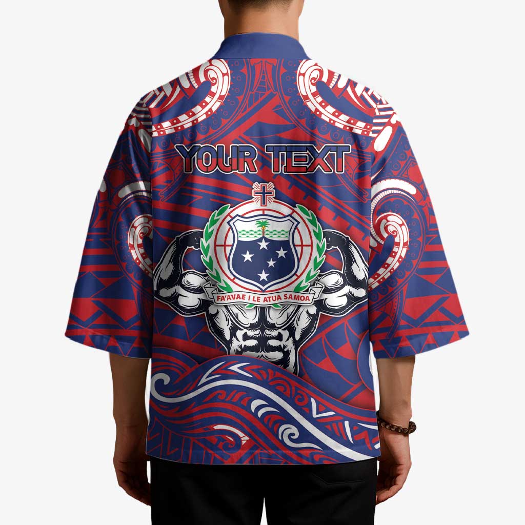 Personalised Samoa Gym Kimono Muscle Samoan Tribal Waves - Polynesian Pride