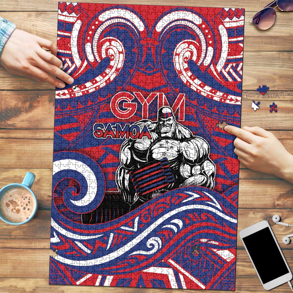 Samoa Gym Puzzle Muscle Samoan Tribal Waves - Polynesian Pride