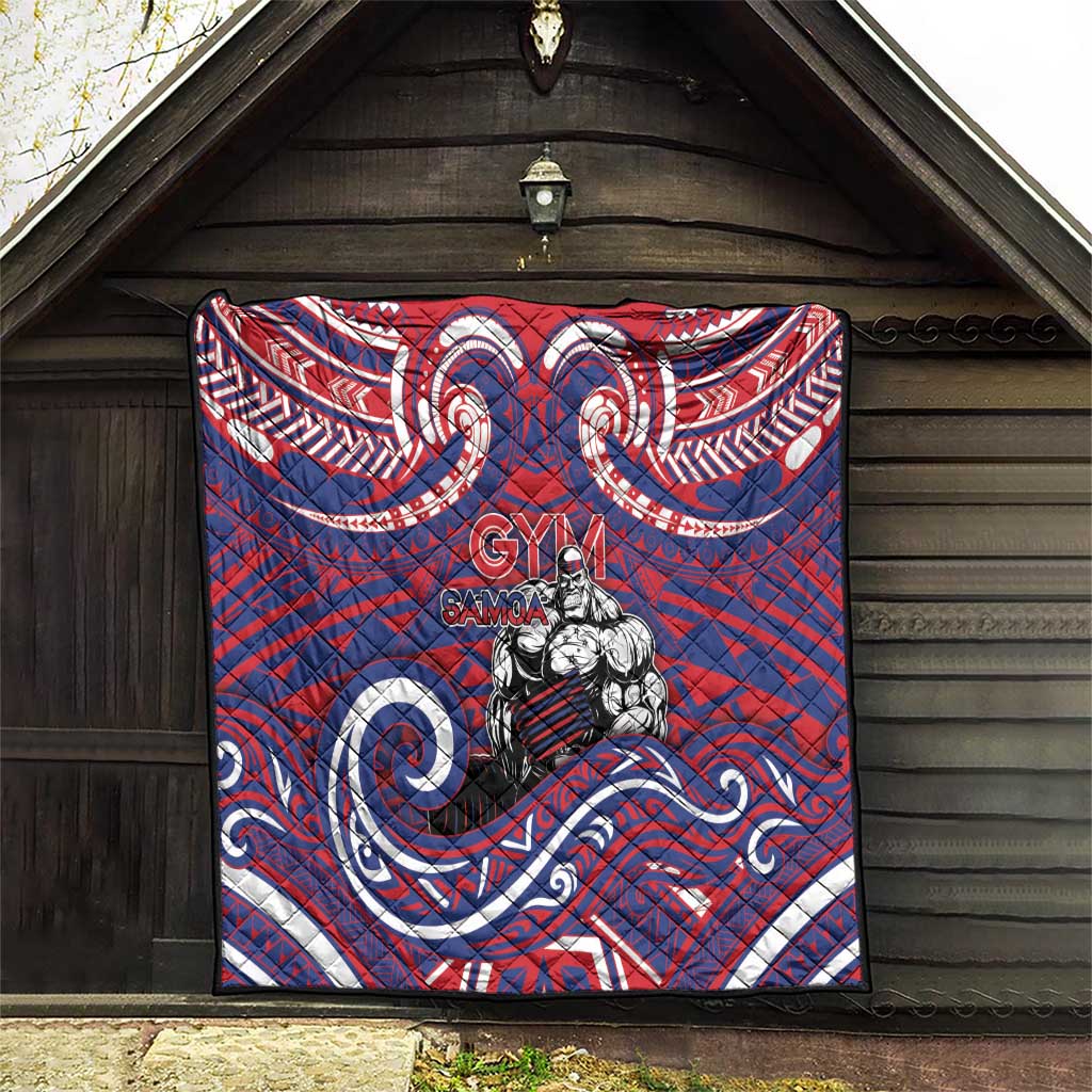Samoa Gym Quilt Muscle Samoan Tribal Waves - Polynesian Pride