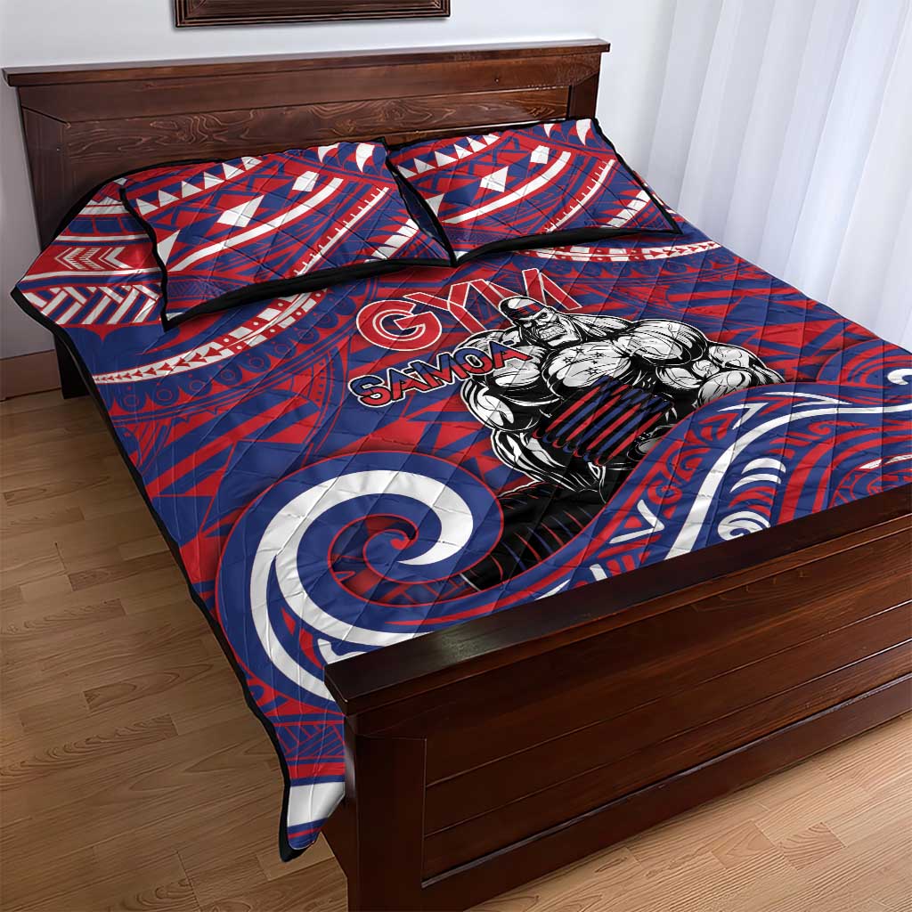 Samoa Gym Quilt Bed Set Muscle Samoan Tribal Waves DT05 - Polynesian Pride