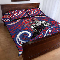 Samoa Gym Quilt Bed Set Muscle Samoan Tribal Waves DT05 - Polynesian Pride