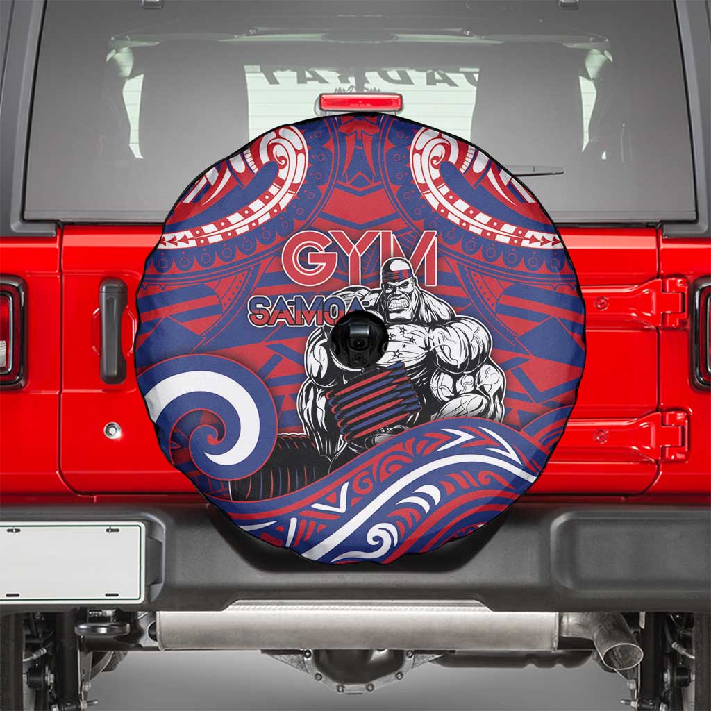 Samoa Gym Spare Tire Cover Muscle Samoan Tribal Waves - Polynesian Pride