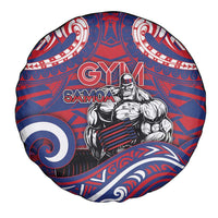 Samoa Gym Spare Tire Cover Muscle Samoan Tribal Waves - Polynesian Pride