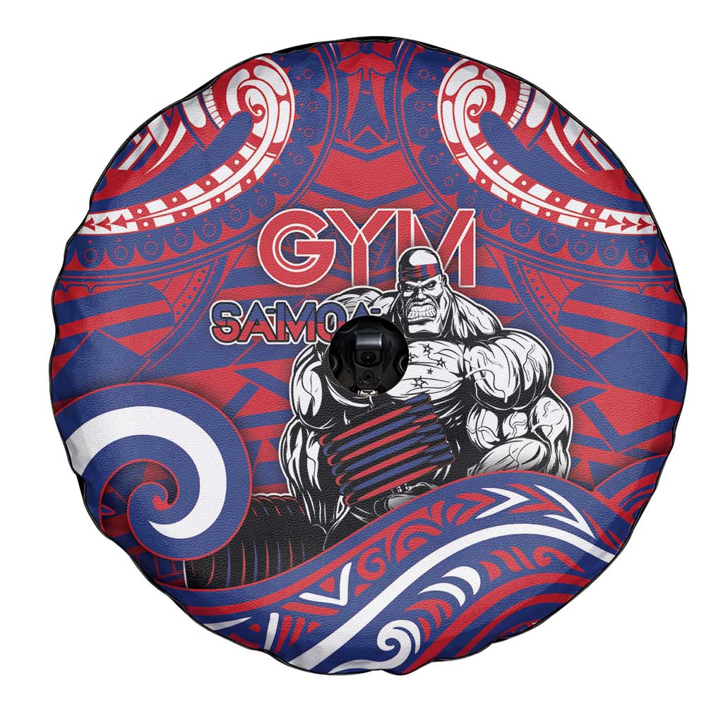 Samoa Gym Spare Tire Cover Muscle Samoan Tribal Waves - Polynesian Pride