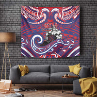 Samoa Gym Tapestry Muscle Samoan Tribal Waves - Polynesian Pride