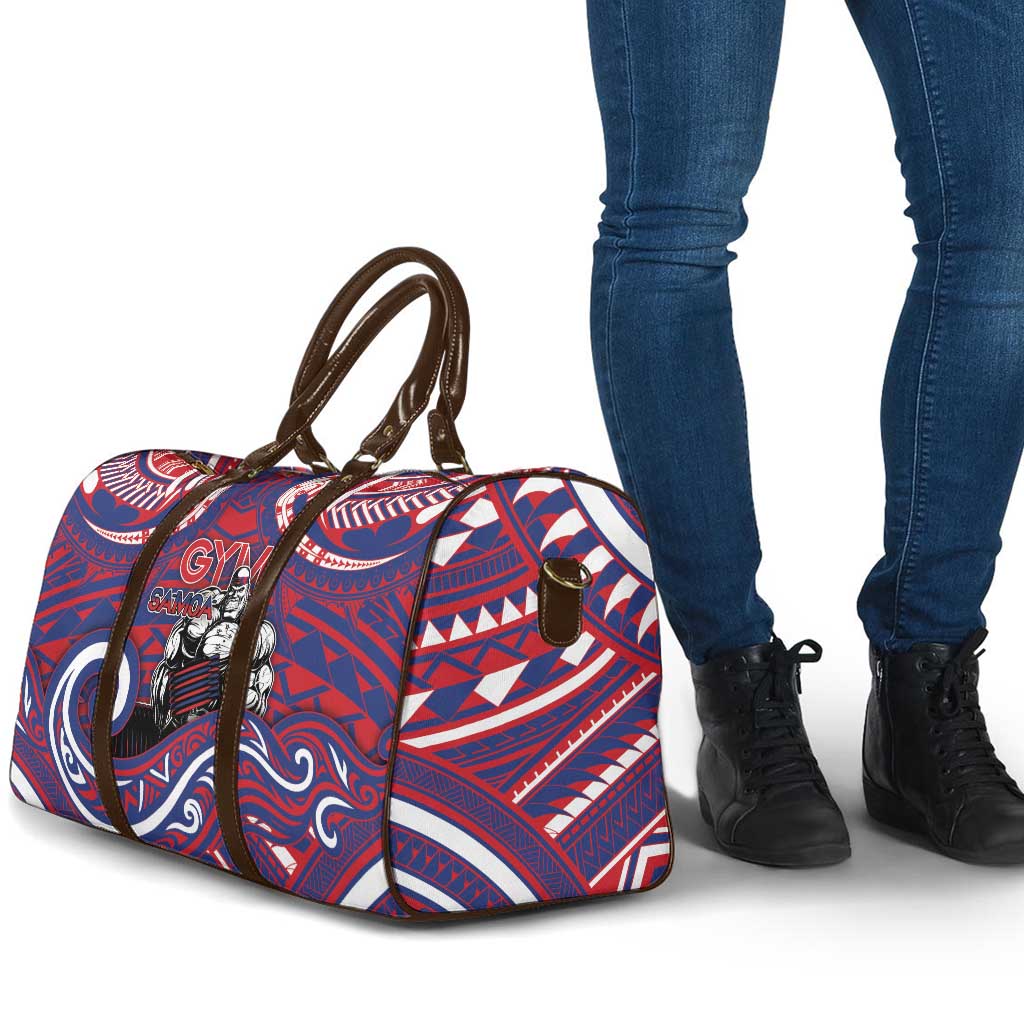 Samoa Gym Travel Bag Muscle Samoan Tribal Waves - Polynesian Pride