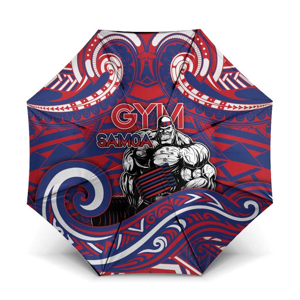 Samoa Gym Umbrella Muscle Samoan Tribal Waves - Polynesian Pride