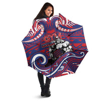Samoa Gym Umbrella Muscle Samoan Tribal Waves - Polynesian Pride
