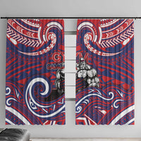 Samoa Gym Window Curtain Muscle Samoan Tribal Waves - Polynesian Pride