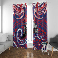 Samoa Gym Window Curtain Muscle Samoan Tribal Waves - Polynesian Pride