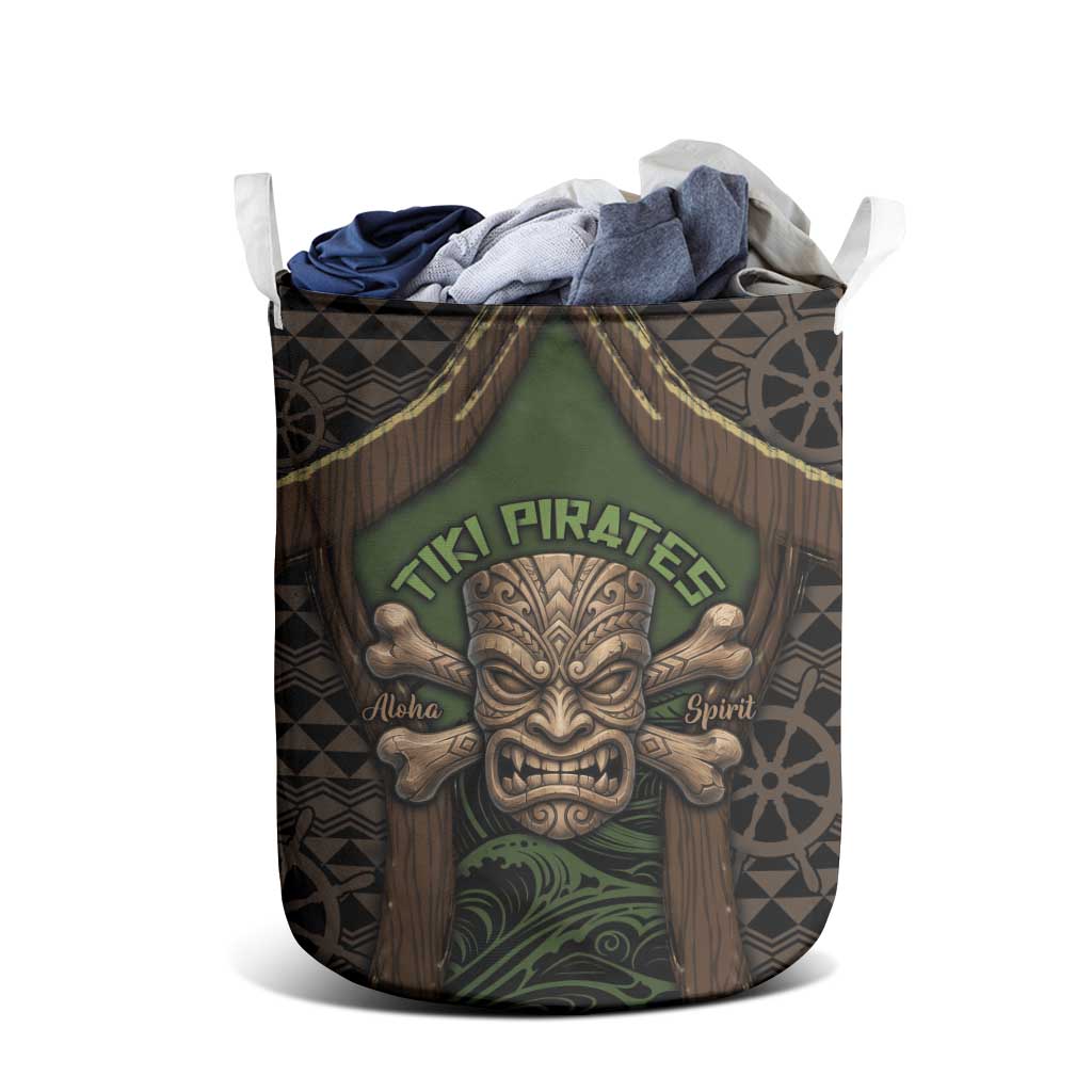 Hawaii Tiki Pirates Laundry Basket Kakau Pattern Polynesian Style DT05 - Polynesian Pride