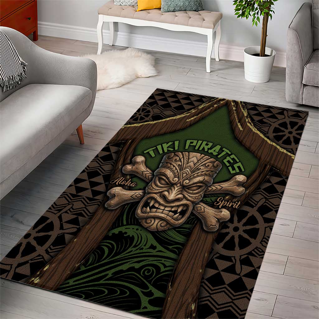 Hawaii Tiki Pirates Area Rug Kakau Pattern Polynesian Style DT05 - Polynesian Pride