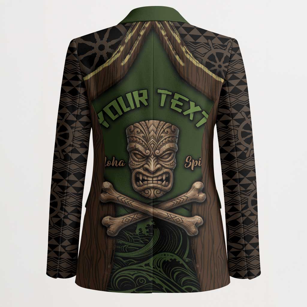 Personalised Hawaii Tiki Pirates Blazer Kakau Pattern Polynesian Style DT05 - Polynesian Pride