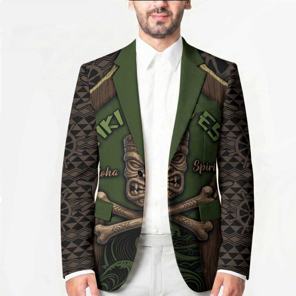 Personalised Hawaii Tiki Pirates Blazer Kakau Pattern Polynesian Style DT05 - Polynesian Pride