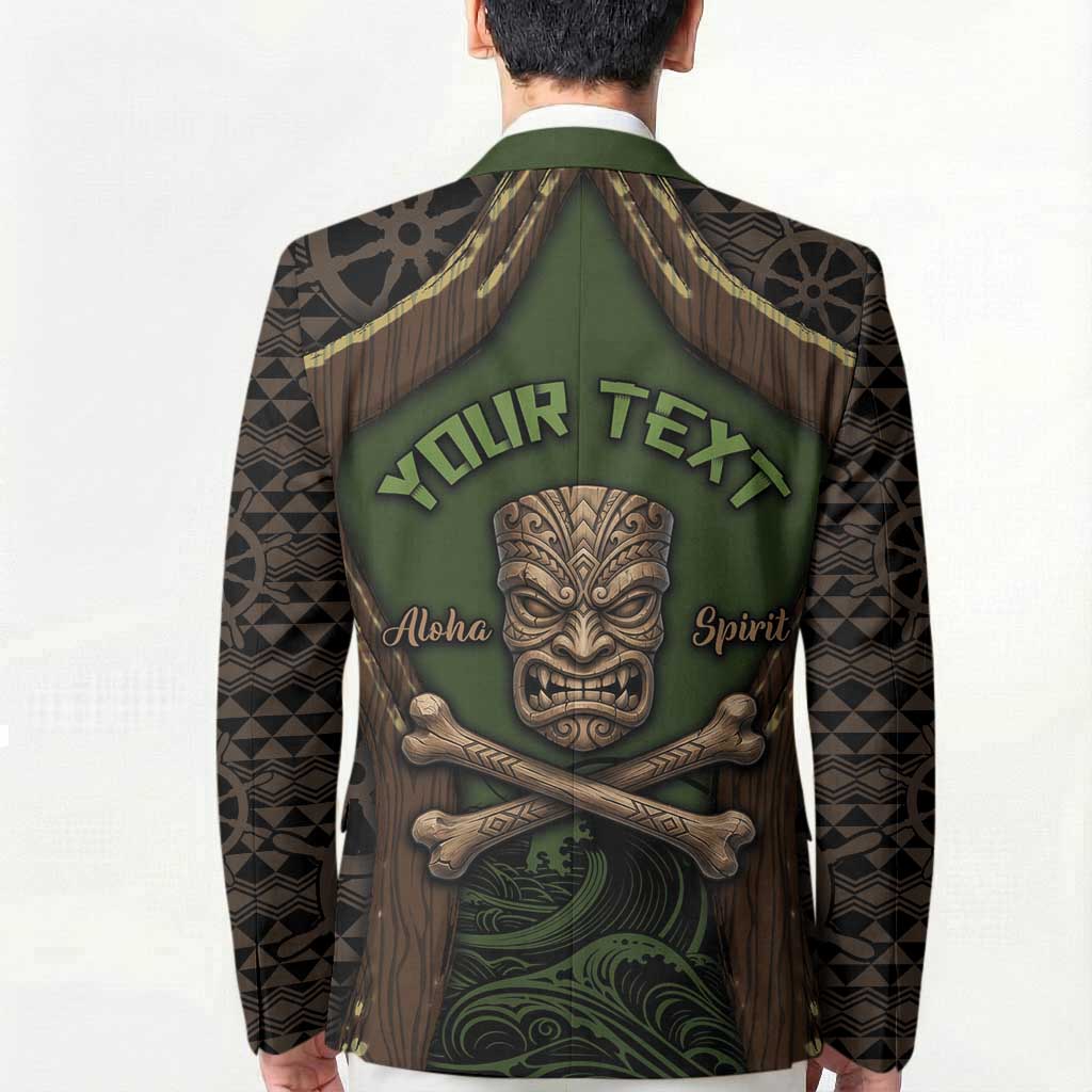 Personalised Hawaii Tiki Pirates Blazer Kakau Pattern Polynesian Style DT05 - Polynesian Pride