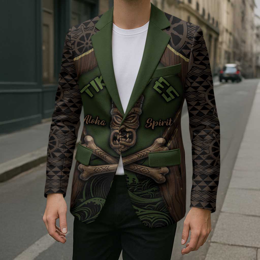 Personalised Hawaii Tiki Pirates Blazer Kakau Pattern Polynesian Style DT05 - Polynesian Pride