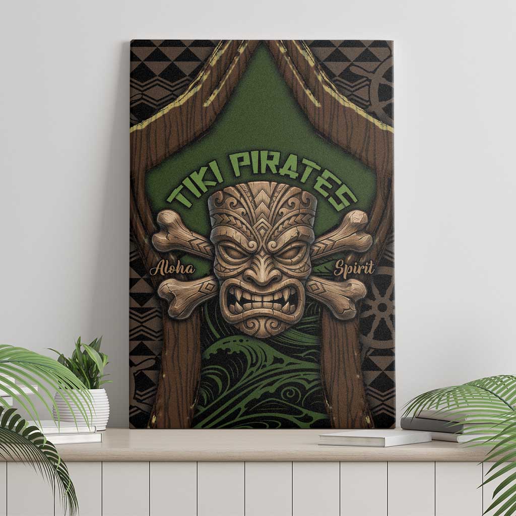 Hawaii Tiki Pirates Canvas Wall Art Kakau Pattern Polynesian Style DT05 - Polynesian Pride