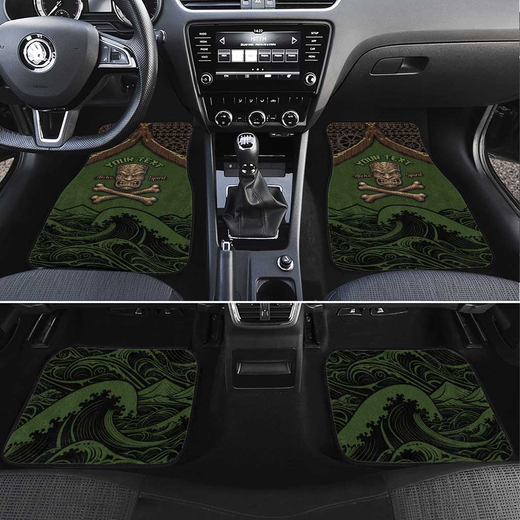 Personalised Hawaii Tiki Pirates Car Mats Kakau Pattern Polynesian Style