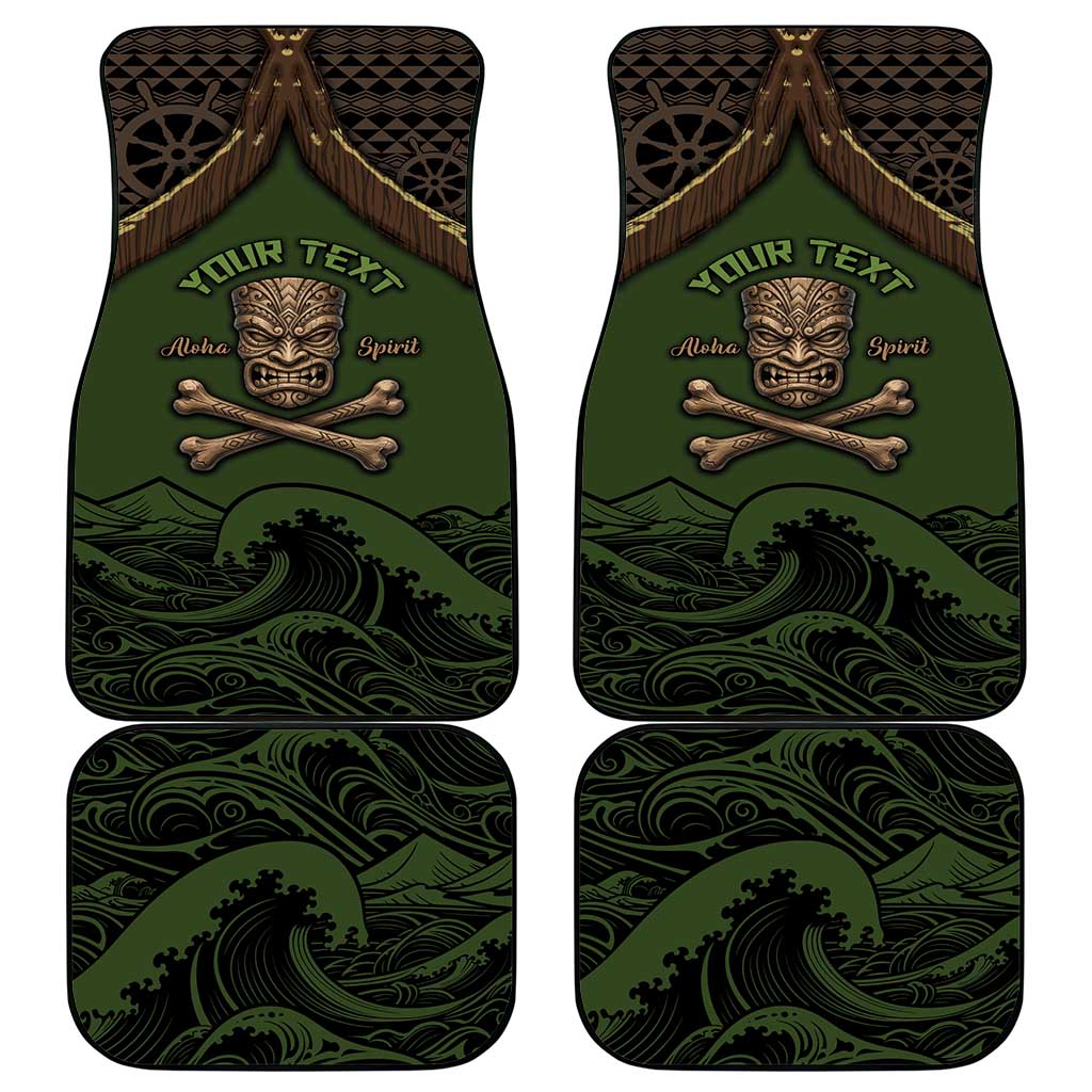 Personalised Hawaii Tiki Pirates Car Mats Kakau Pattern Polynesian Style