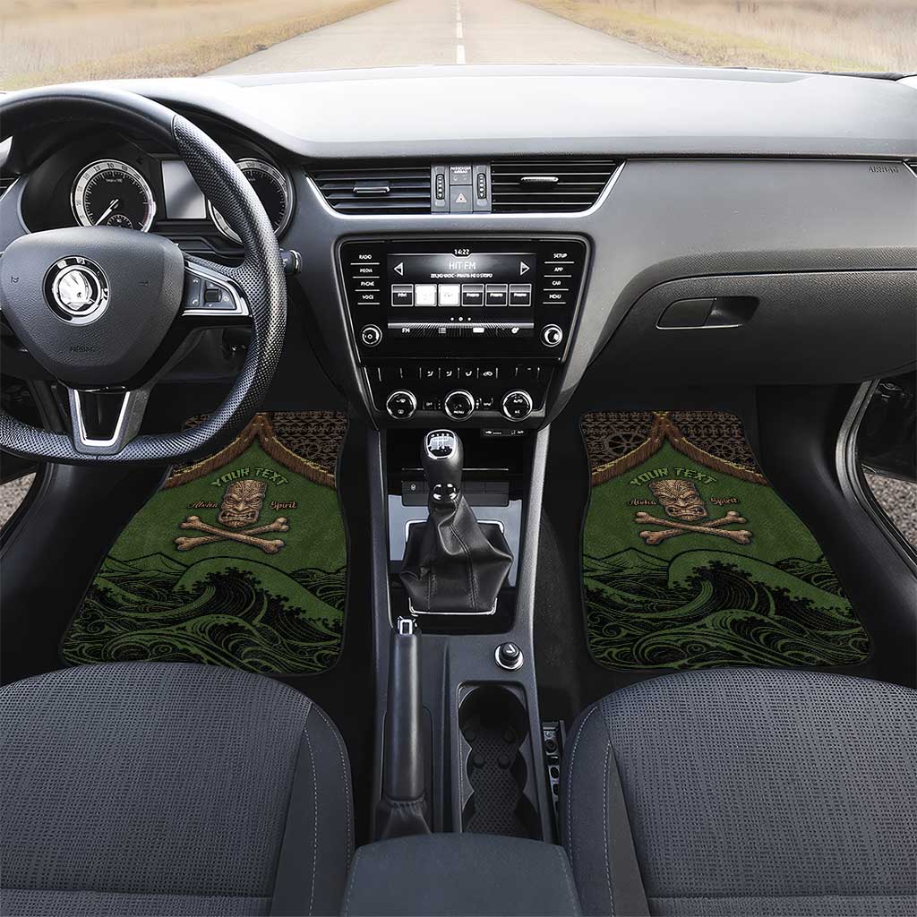 Personalised Hawaii Tiki Pirates Car Mats Kakau Pattern Polynesian Style