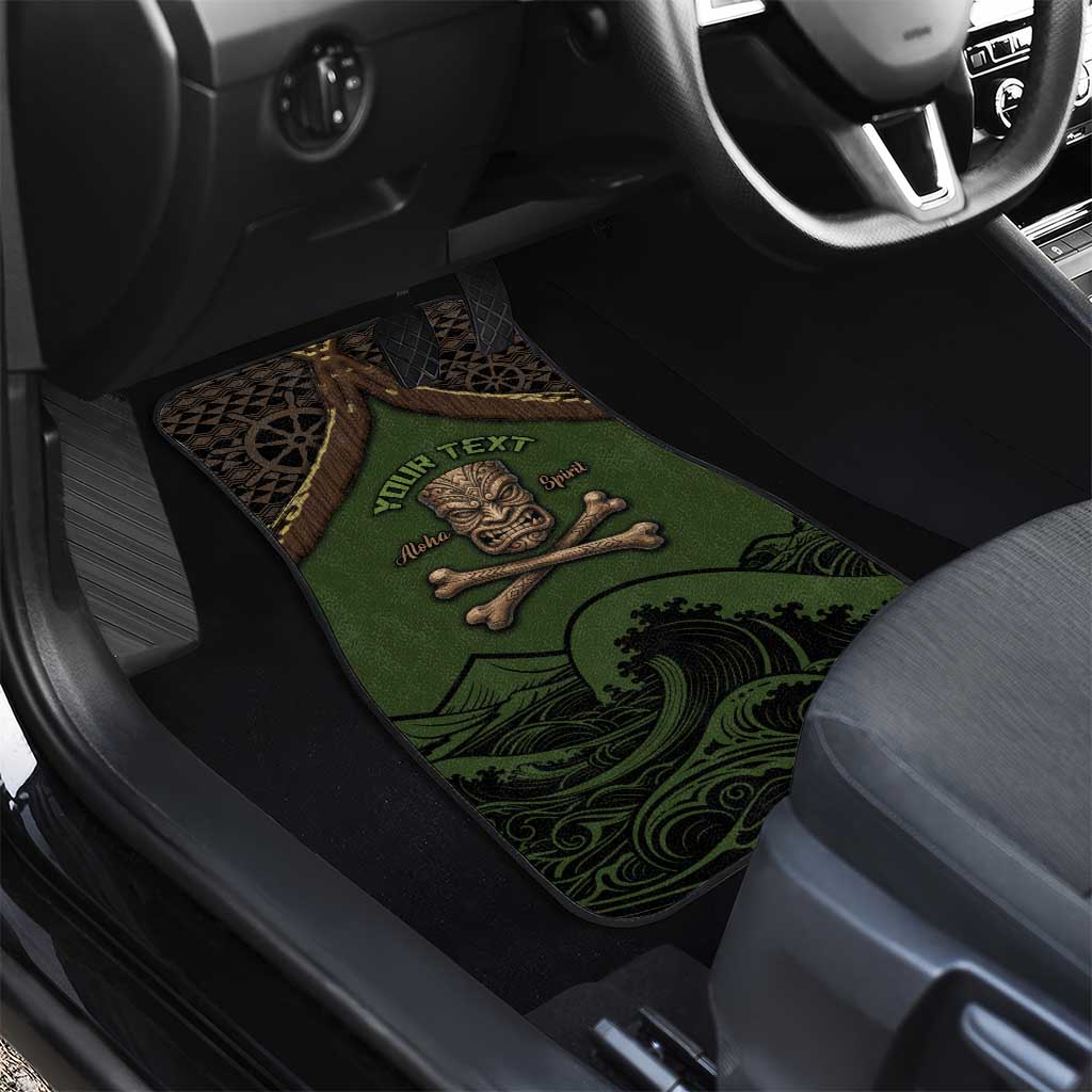 Personalised Hawaii Tiki Pirates Car Mats Kakau Pattern Polynesian Style