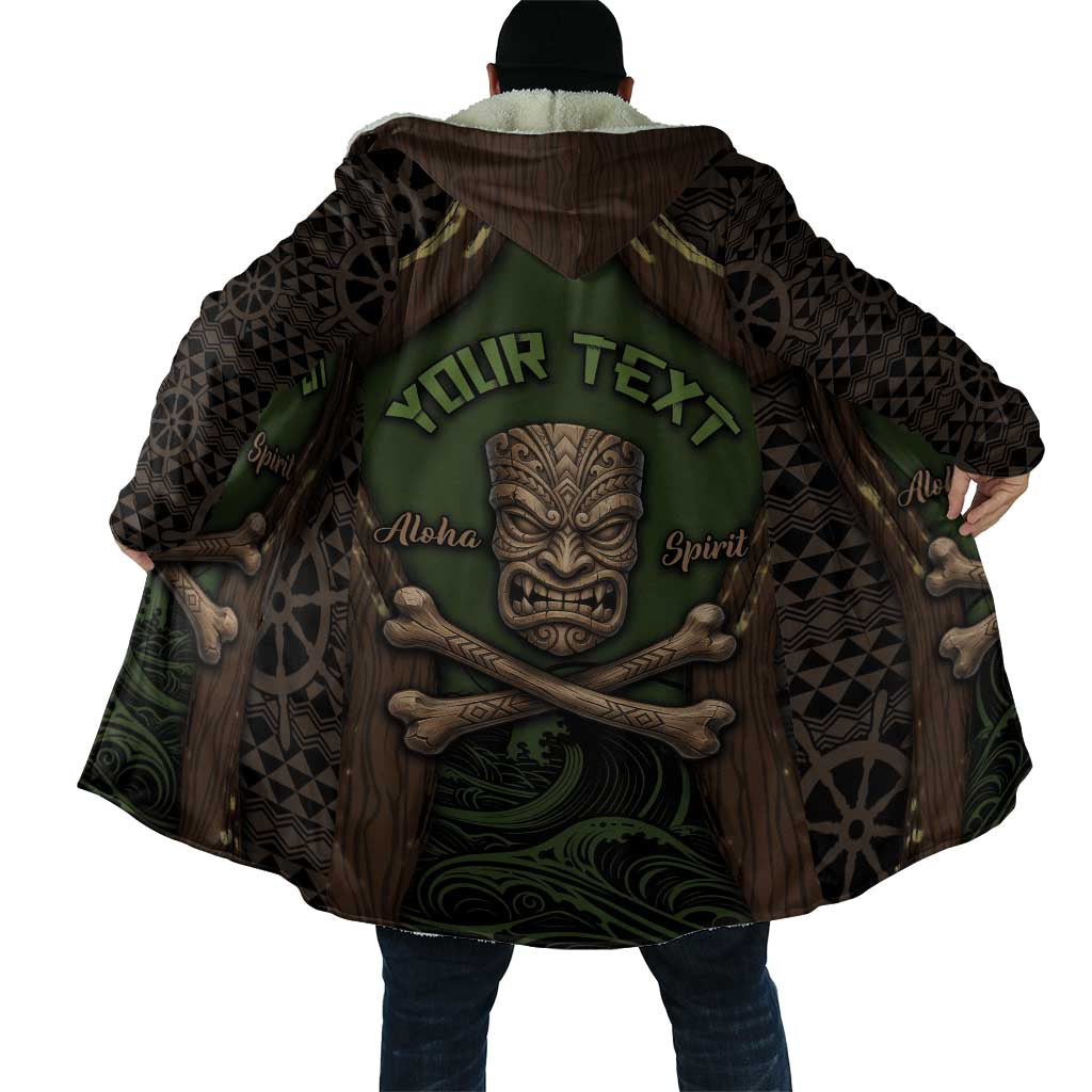 Personalised Hawaii Tiki Pirates Cloak Kakau Pattern Polynesian Style DT05 - Polynesian Pride