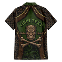 Personalised Hawaii Tiki Pirates Family Matching Long Sleeve Bodycon Dress and Hawaiian Shirt Kakau Pattern Polynesian Style