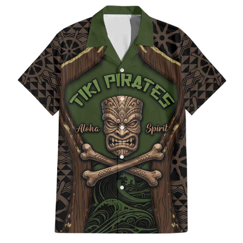 Personalised Hawaii Tiki Pirates Family Matching Mermaid Dress and Hawaiian Shirt Kakau Pattern Polynesian Style