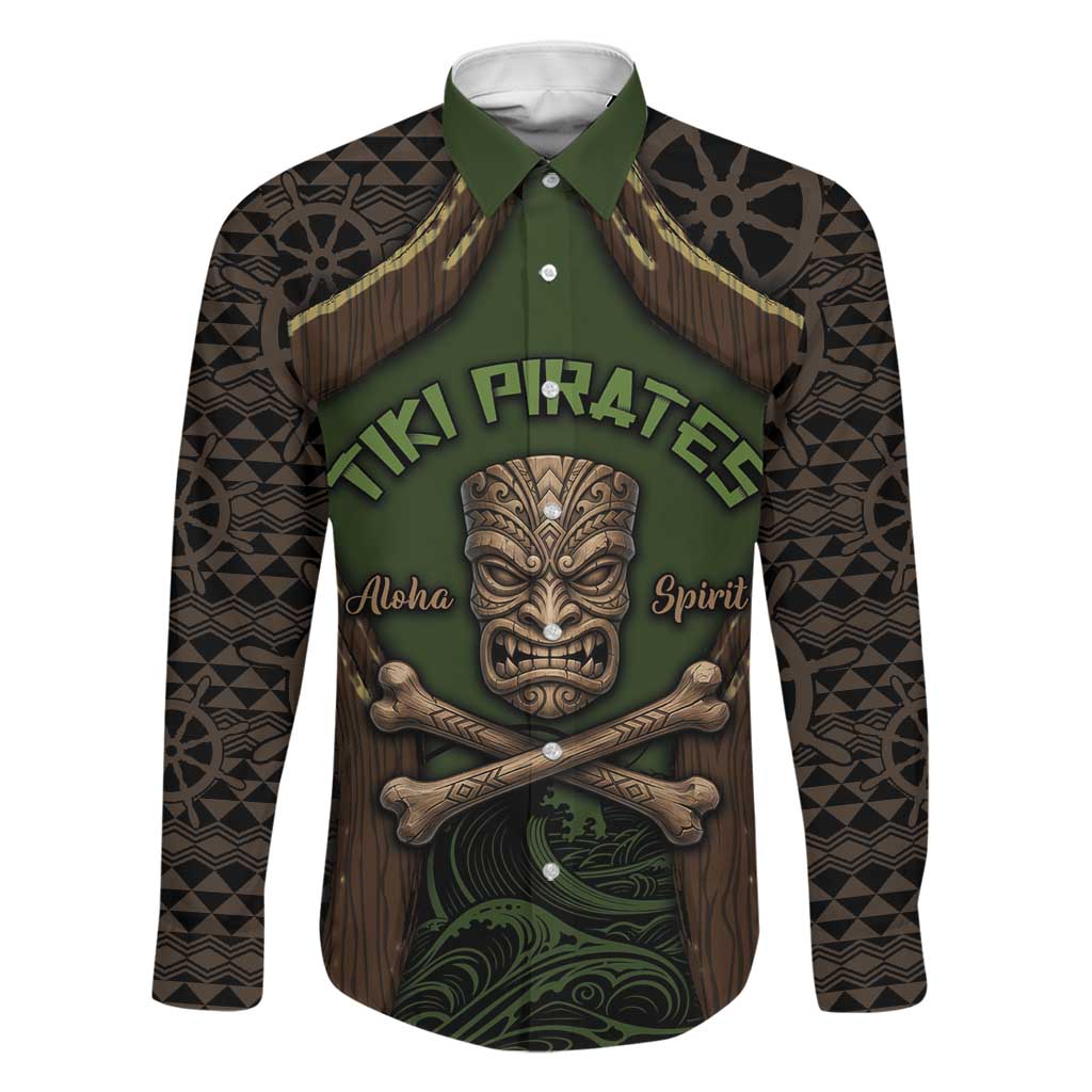 Personalised Hawaii Tiki Pirates Family Matching Short Sleeve Bodycon Dress and Hawaiian Shirt Kakau Pattern Polynesian Style